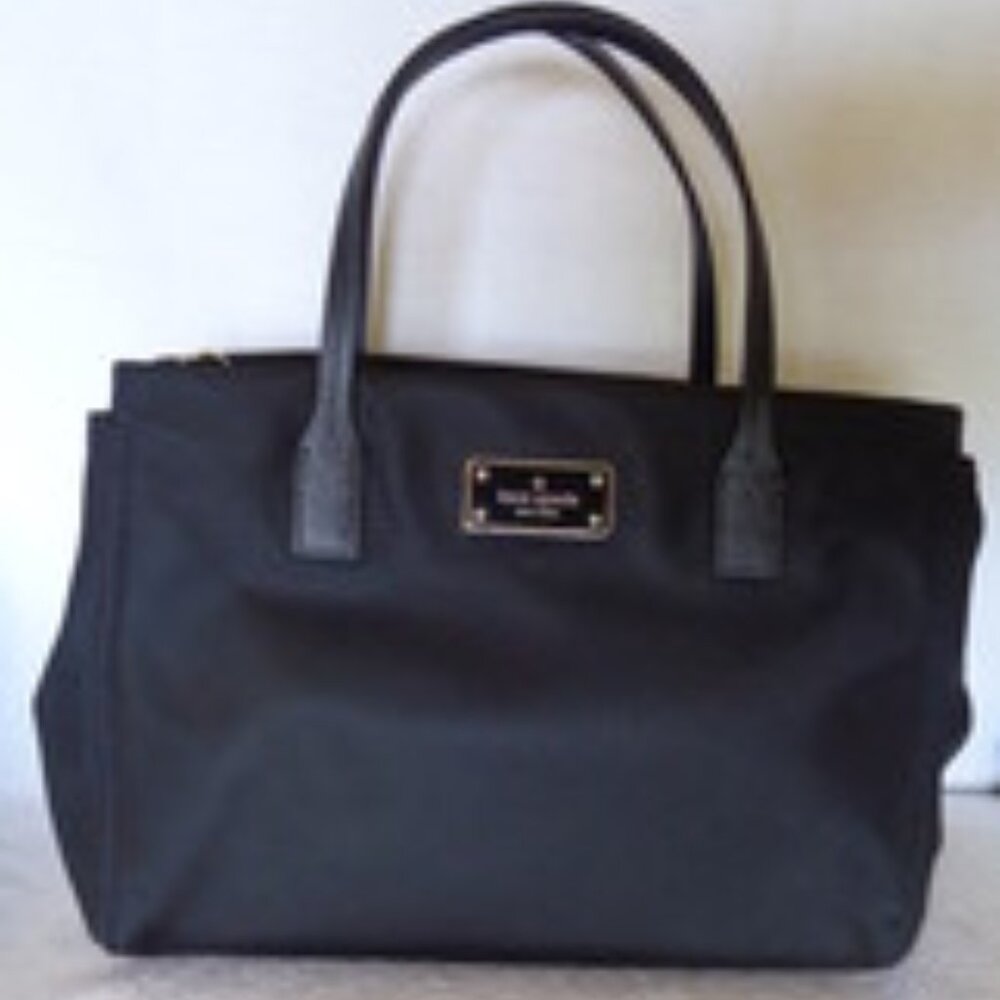 Kate Spade Loden Blake Avenue Satchel Black Nylon Crossbody Shoulder Bag